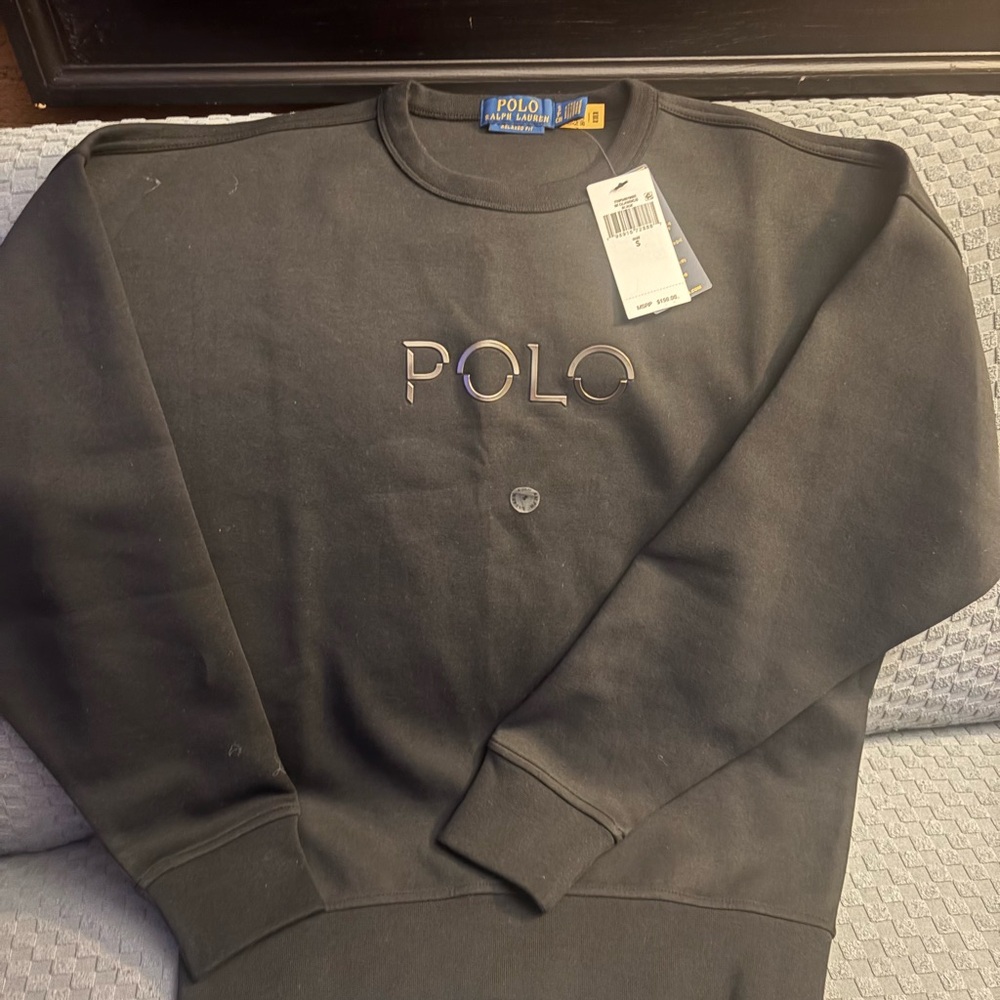 Ralph Lauren Men's Dark Gray Crewneck Sweater